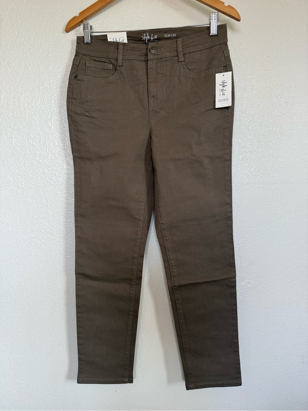 Style & Co. Women’s Slim Leg Jeans - Taupe Brown - Picture 2 of 14